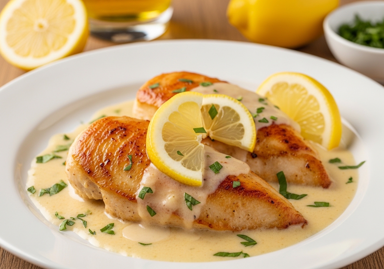 One-Pan Creamy Lemon Chicken
